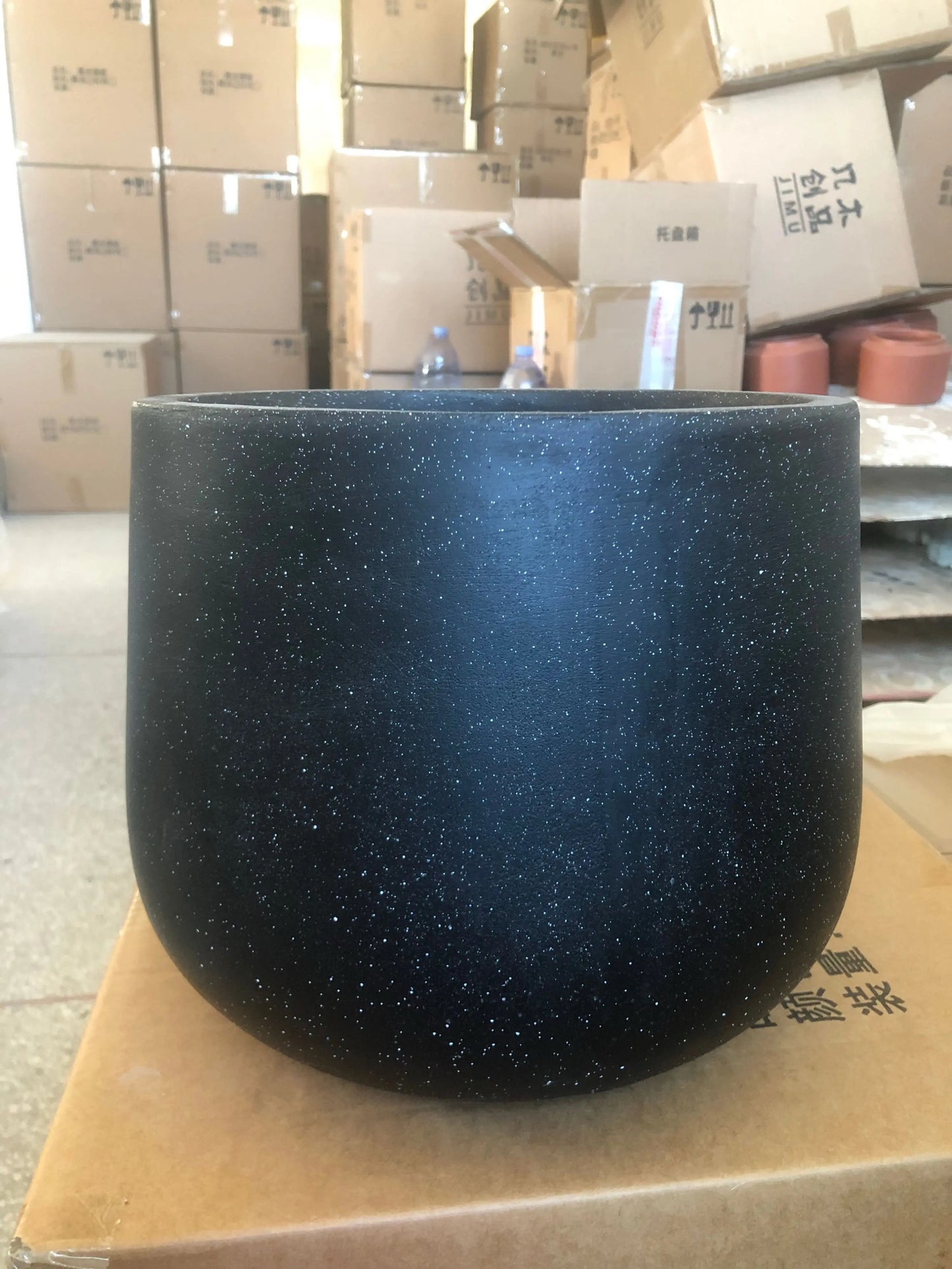 Fiberglass plant pot