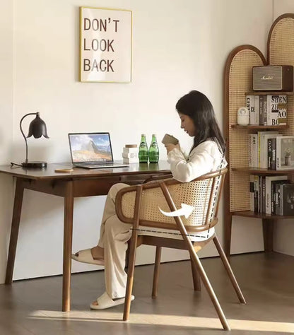 Vintage rattan round chair