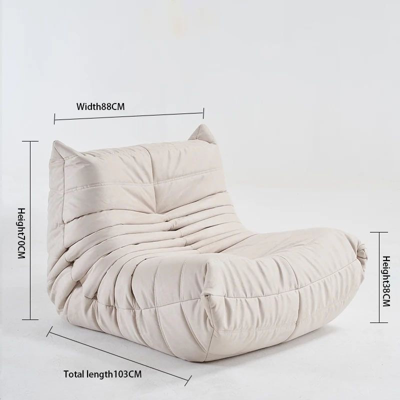 Lazy sponge velvet chair