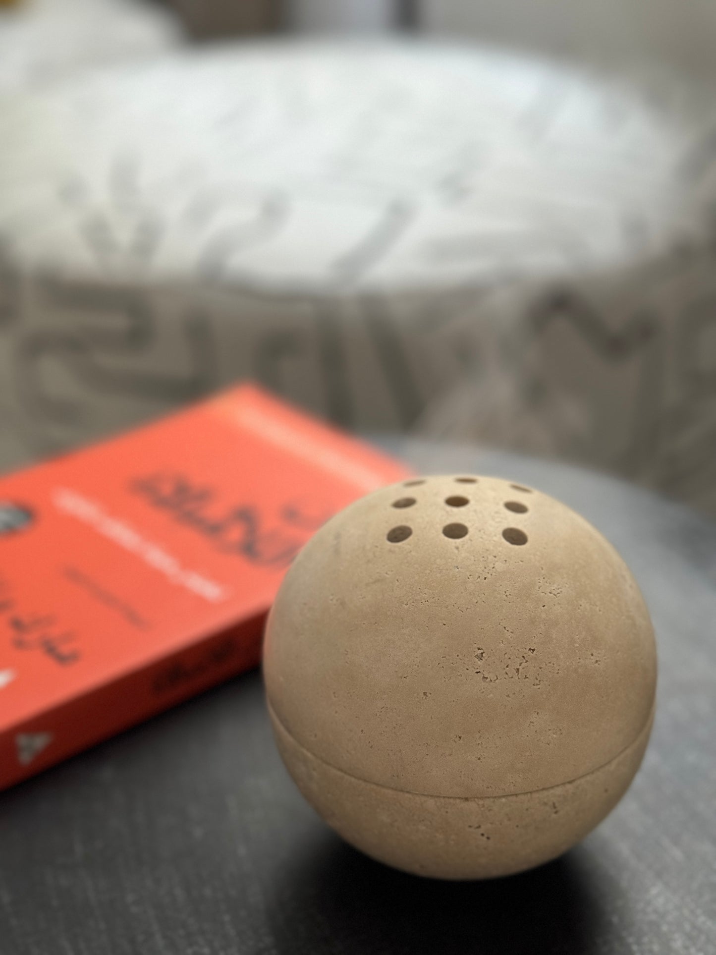 Natural Traventine burn holder